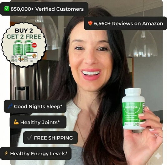 Organic Moringa Superfood Capsules - High Potency 800mg