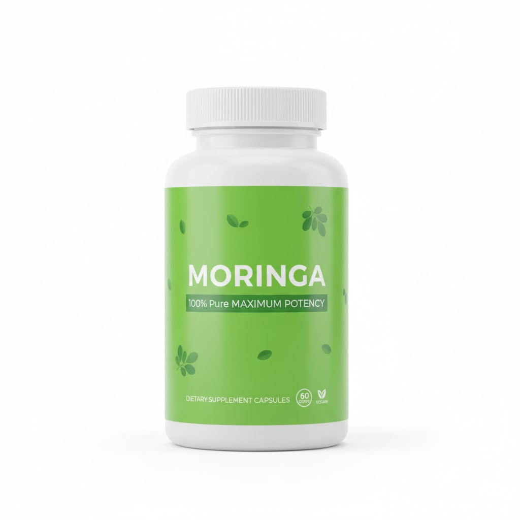 Organic Moringa Superfood Capsules - High Potency 800mg