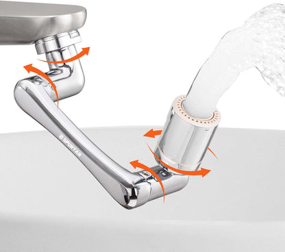 1440° Rotating Faucet Extender with 2-Mode Aerator for Bathroom & Kitchen Sinks